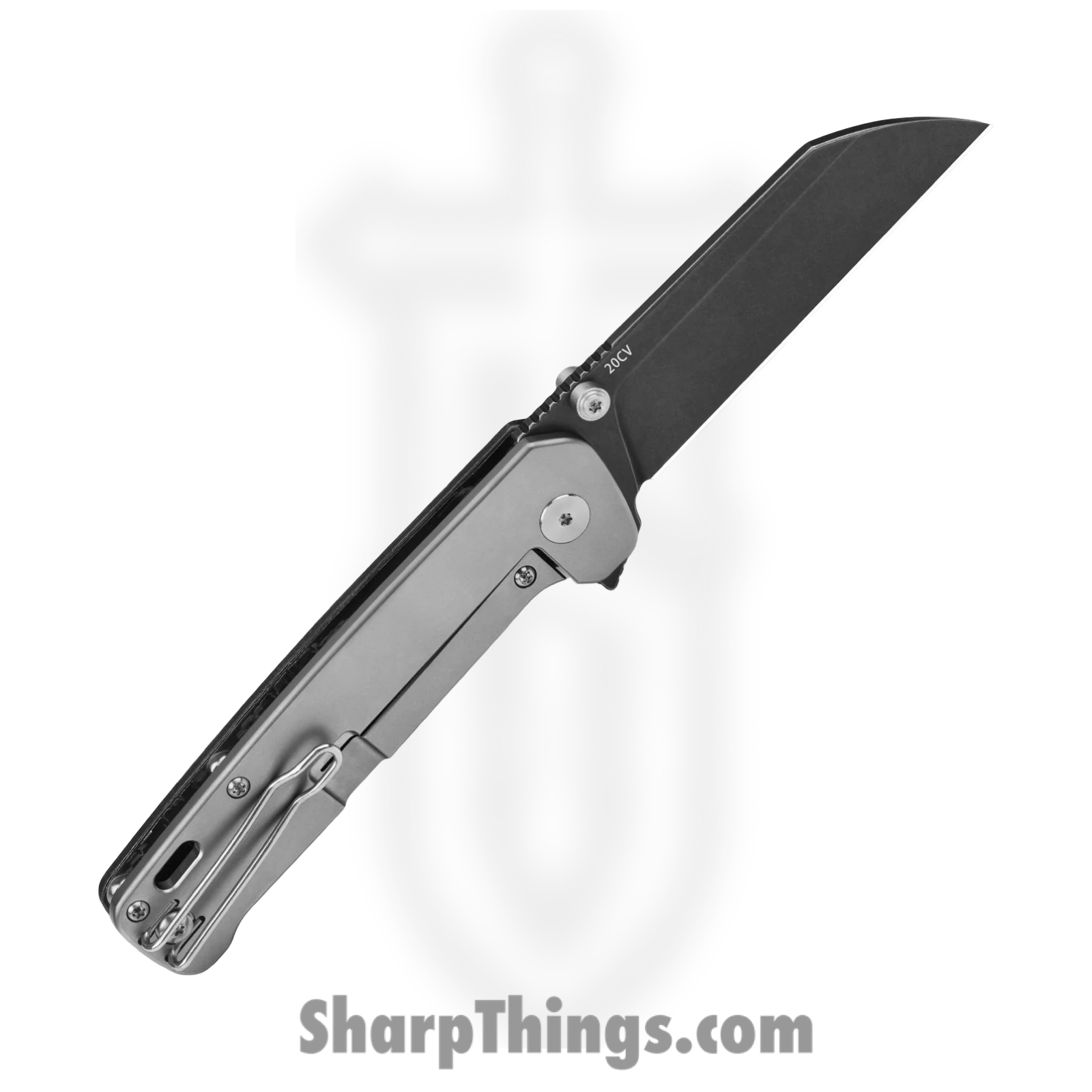 QSP - QS130XLD2 - Penguin Plus - Folding Knife - CPM-20CV Coated Sheepsfoot - Titanium/CF - Black/Silver - Image 2