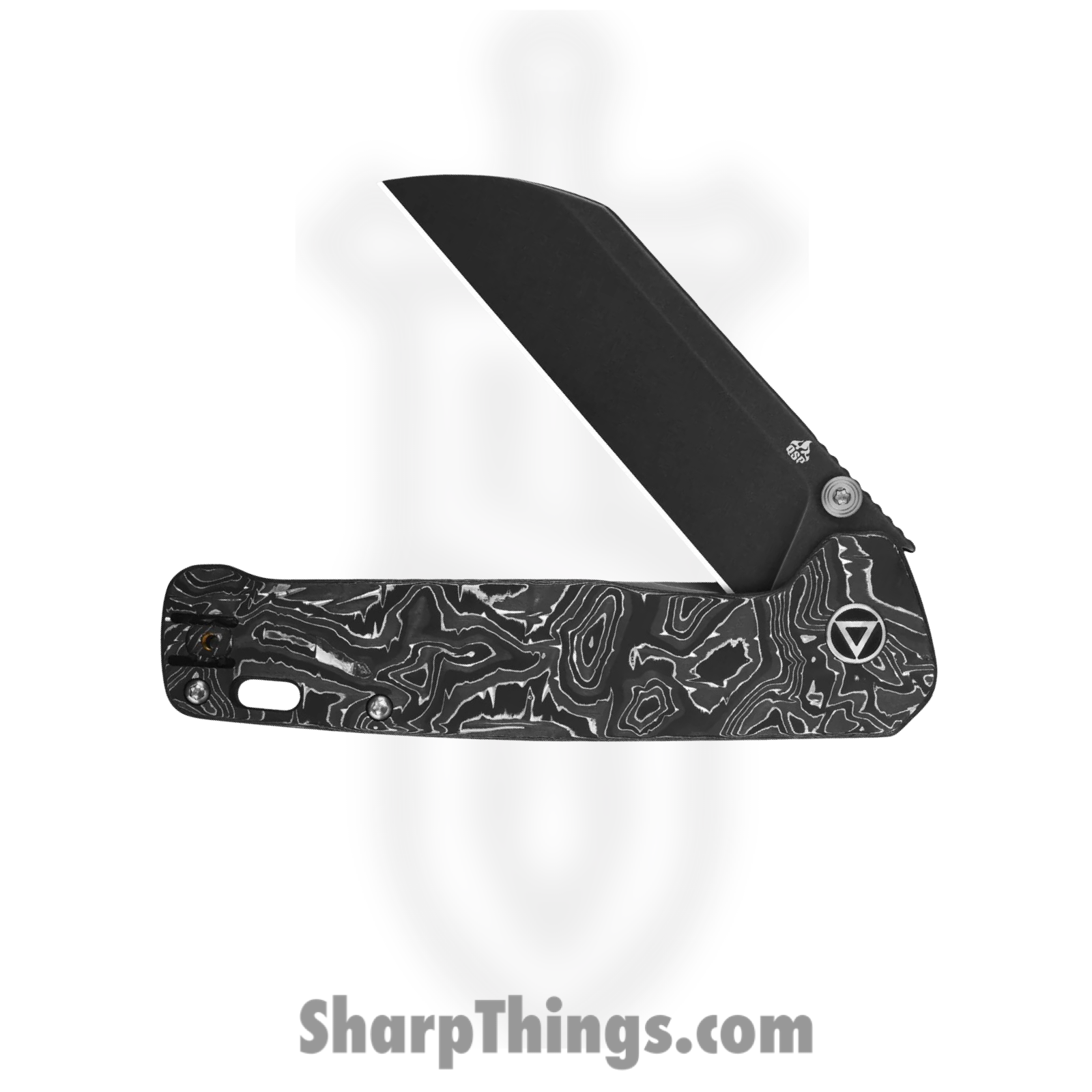 QSP - QS130XLD2 - Penguin Plus - Folding Knife - CPM-20CV Coated Sheepsfoot - Titanium/CF - Black/Silver - Image 3