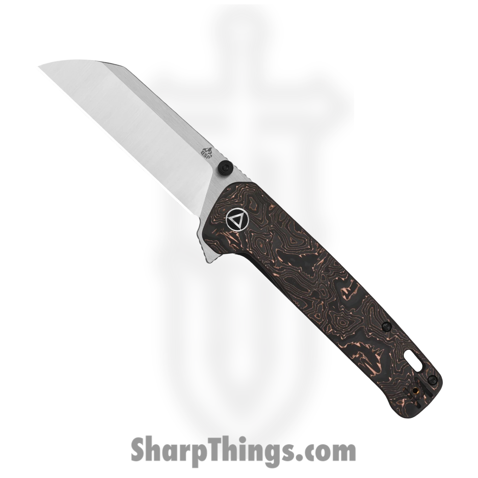 QSP - QS130XLE1 - Penguin Plus - Folding Knife - CPM-20CV Satin Sheepsfoot - Titanium/CF - Black/Copper