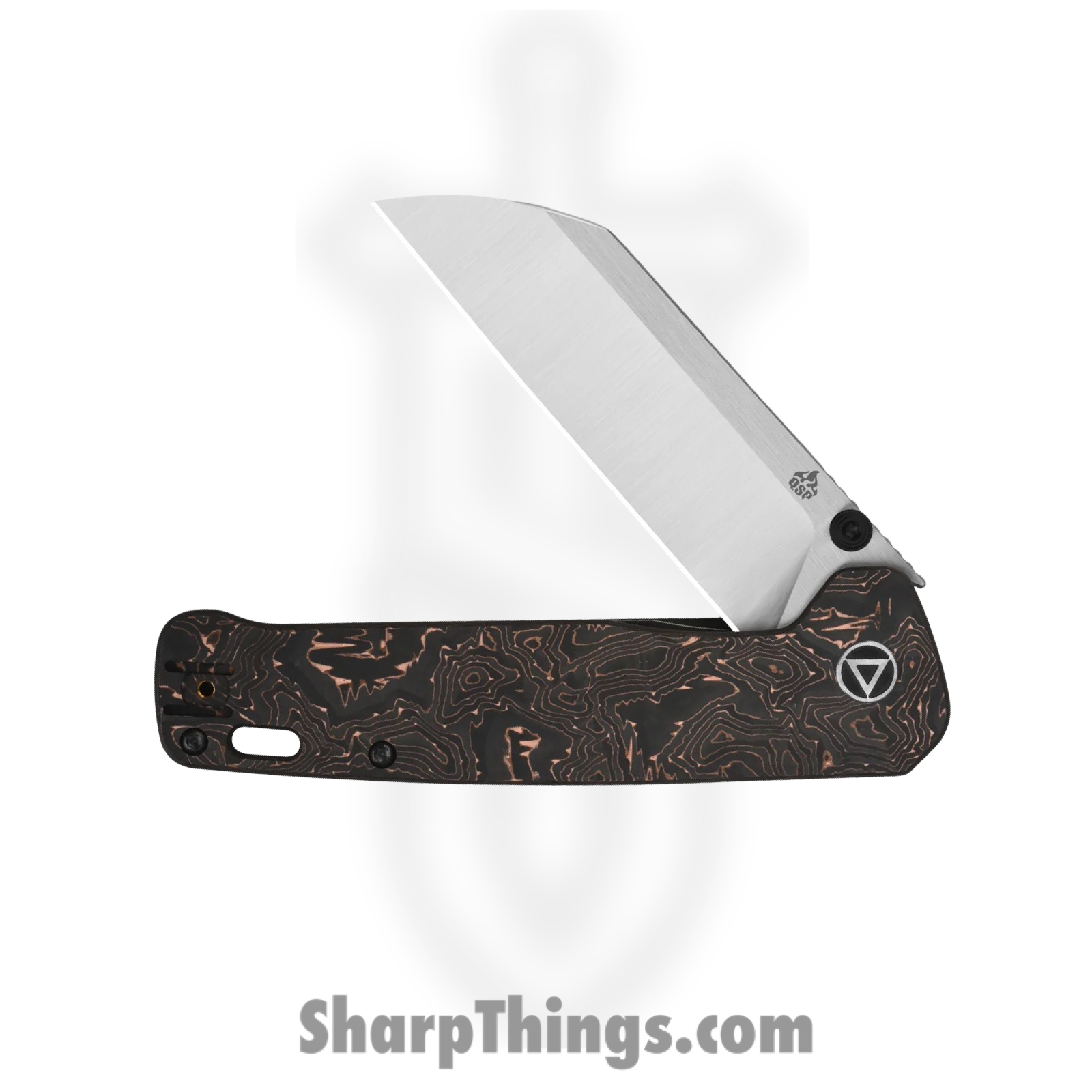 QSP - QS130XLE1 - Penguin Plus - Folding Knife - CPM-20CV Satin Sheepsfoot - Titanium/CF - Black/Copper - Image 3