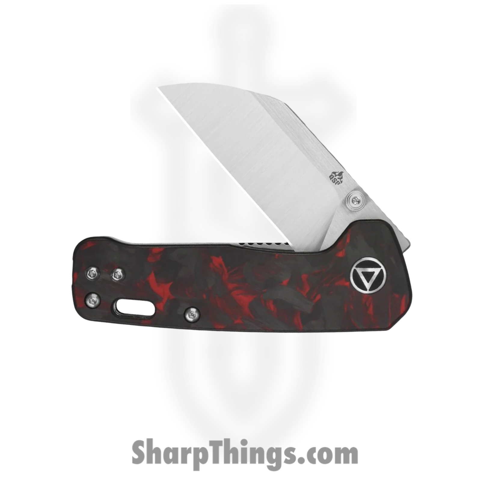 QSP - QS130XSE1 - Mini Penguin - Folding Knife - 14C28N Two Tone Sheepsfoot - Carbon Fiber - Black/Red - Image 3