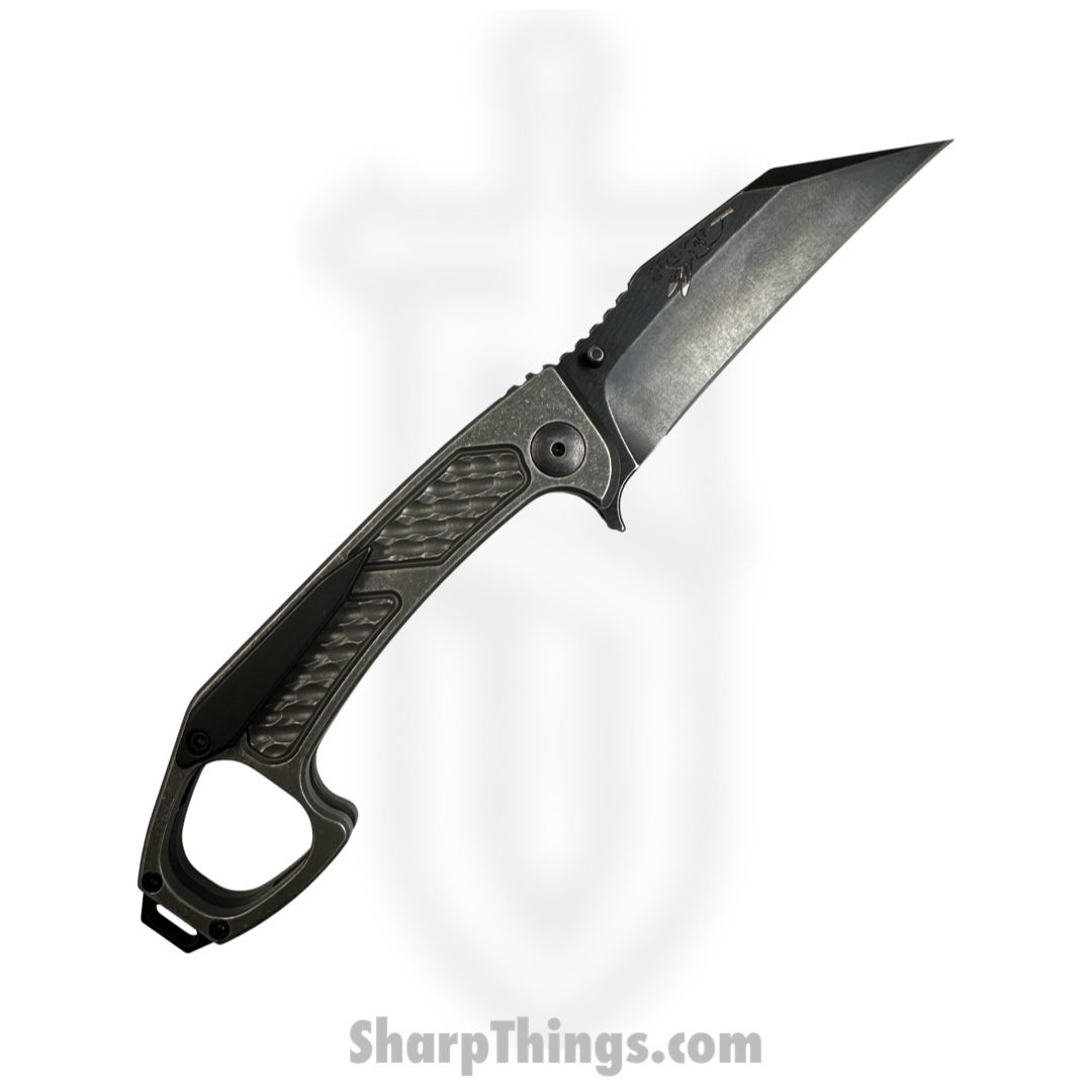 Half Face Blades - HFBSHPOS - SHPOS - Folding Knife - S45VN Coated Reverse Tanto - Titanium - Black - Image 2