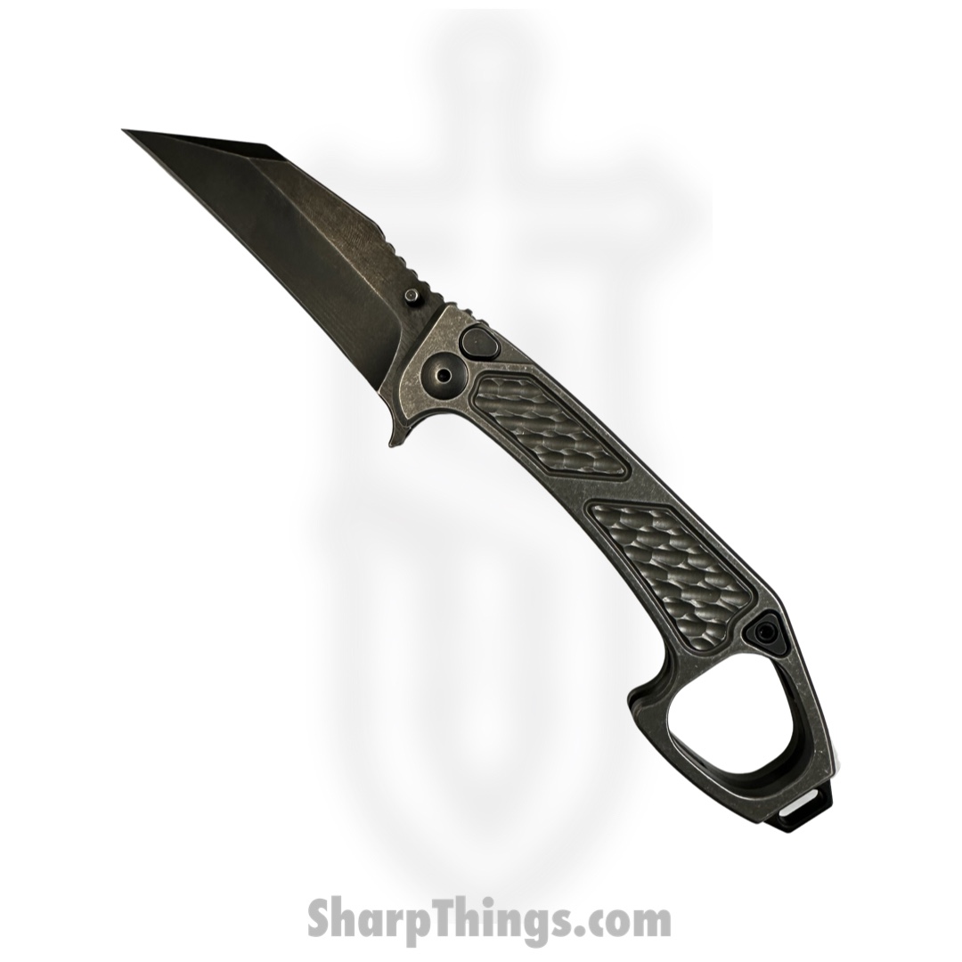Half Face Blades - HFBSHPOS - SHPOS - Folding Knife - S45VN Coated Reverse Tanto - Titanium - Black