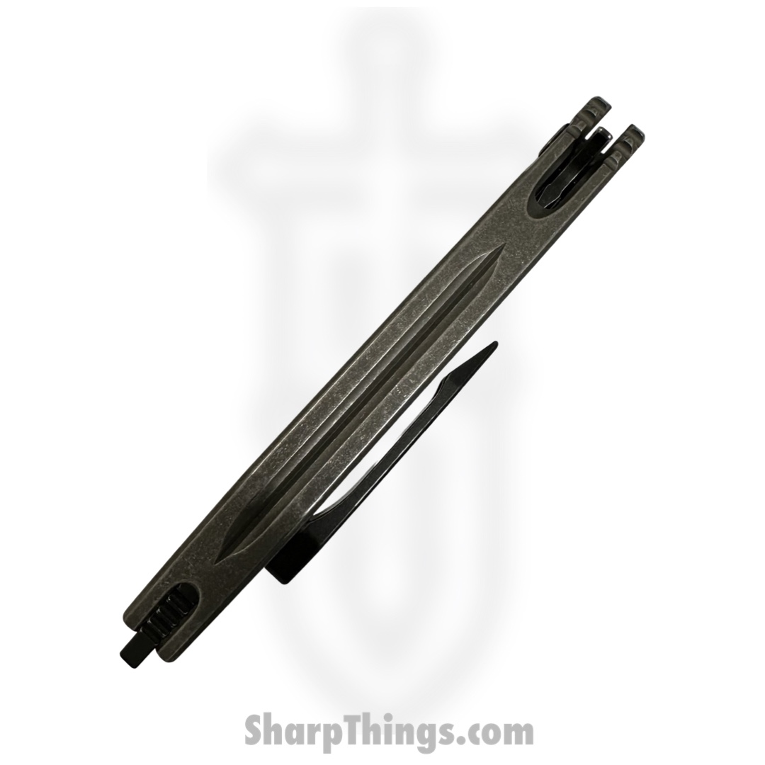 Half Face Blades - HFBSHPOS - SHPOS - Folding Knife - S45VN Coated Reverse Tanto - Titanium - Black - Image 3