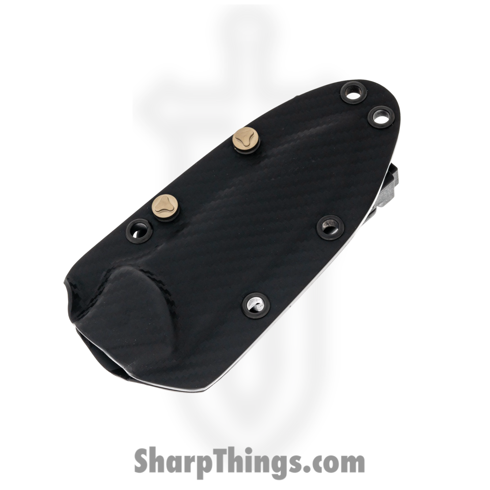 Microtech - 114M-1DLCCFS - Mini Socom Alpha Signature Series - Fixed Blade Knife - Elmax, M390, 204P Coated Tanto - Carbon Fiber - Black - Image 3