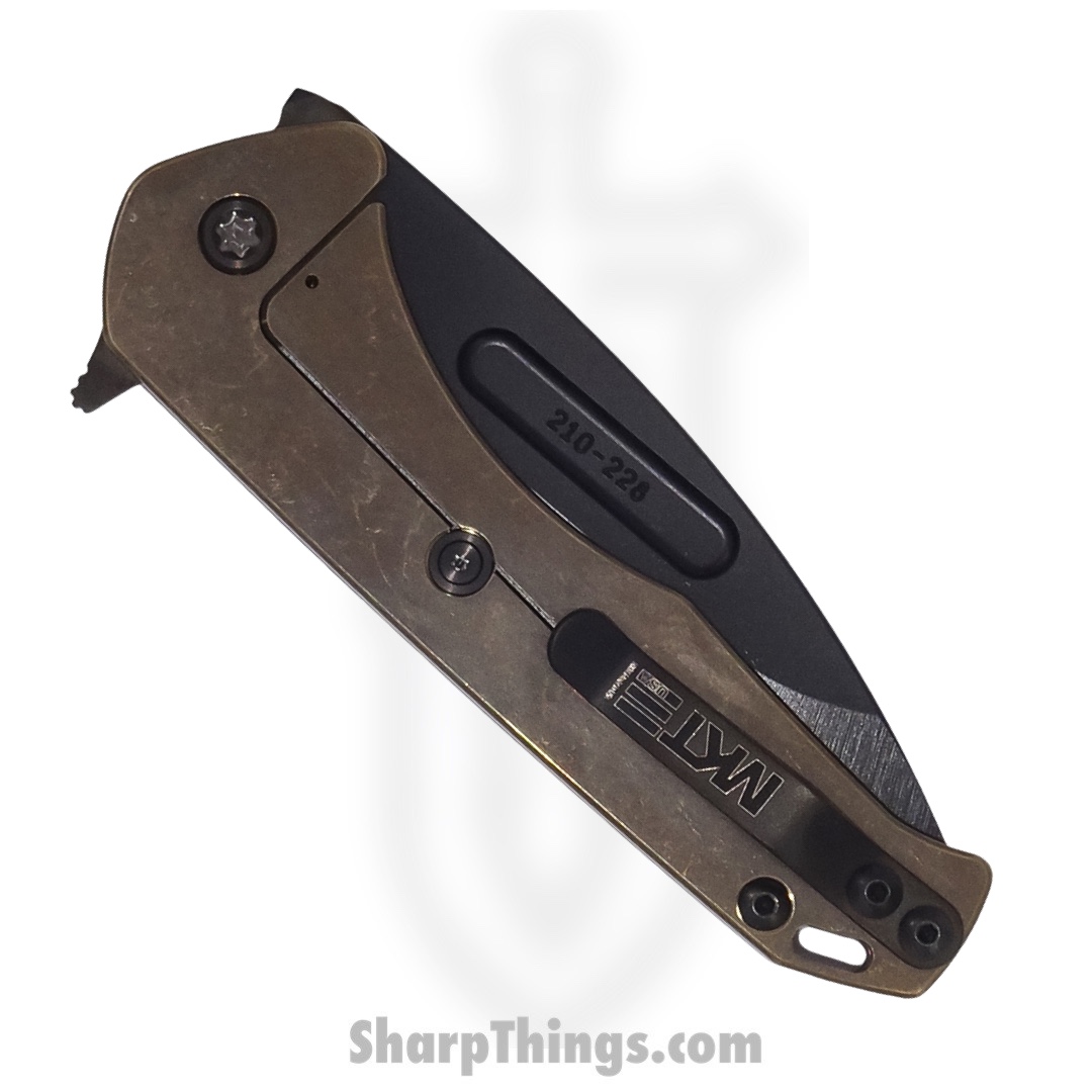 Medford Knife - MKF2084PD-03A1-TPCP-Q4- Praetorian Slim Flipper - PVD Drop Point - S45VN - Faced/Flm Bronze - Image 3