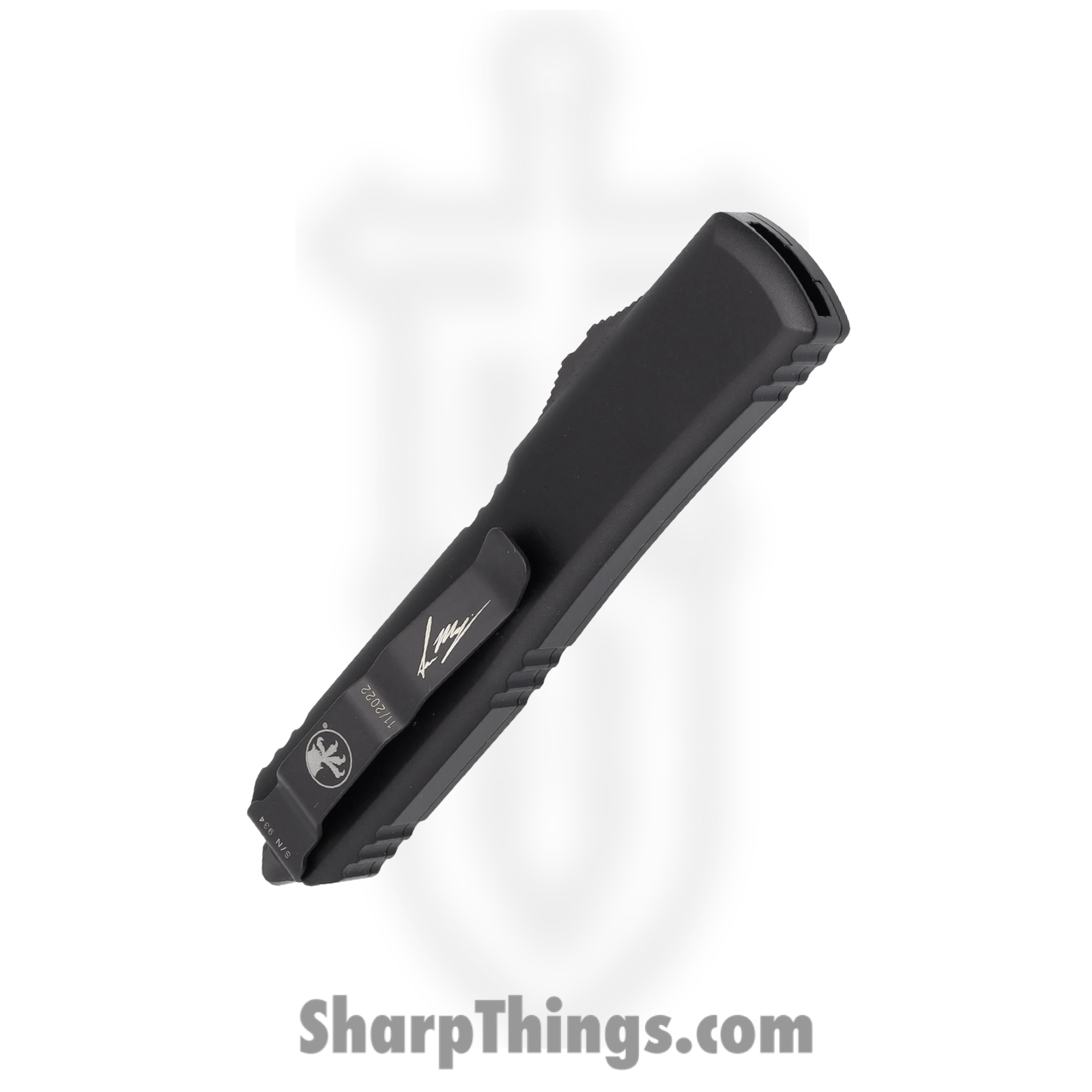 Microtech - 119-1TS - Ultratech Signature Series - OTF Auto - M390 Two Tone Hellhound - 6061-T6 Aluminum - Black - Image 4