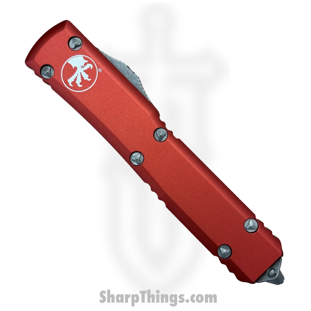 Microtech - 121-10APRD - Ultratech - OTF Auto - Elmax, M390, 204P Apocalyptic Drop Point - 6061-T6 Aluminum - Red - Image 4