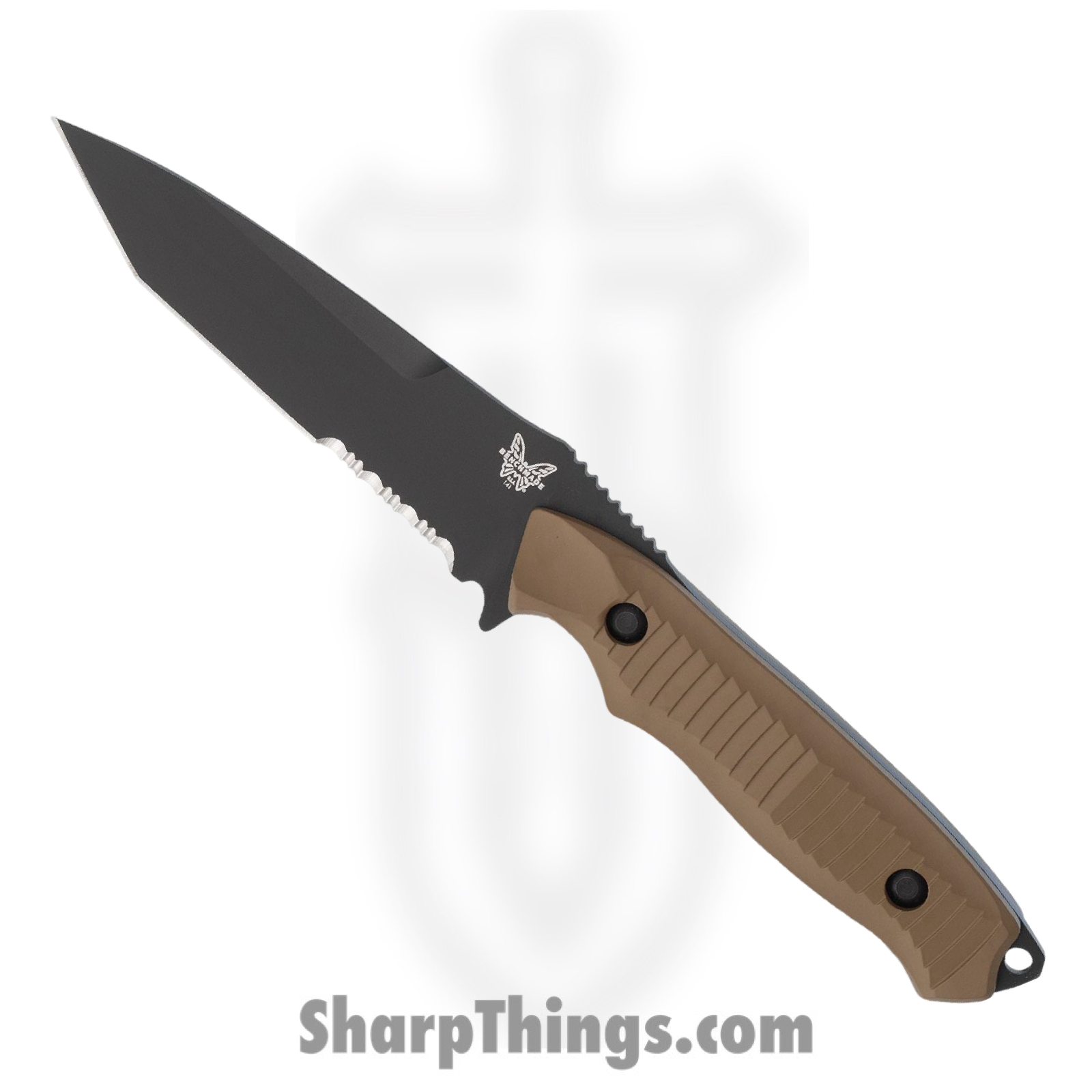 Benchmade - 141SBKSN - Nimravus - Fixed Blade Knife - 154CM Coated Tanto - Aluminum - Tan