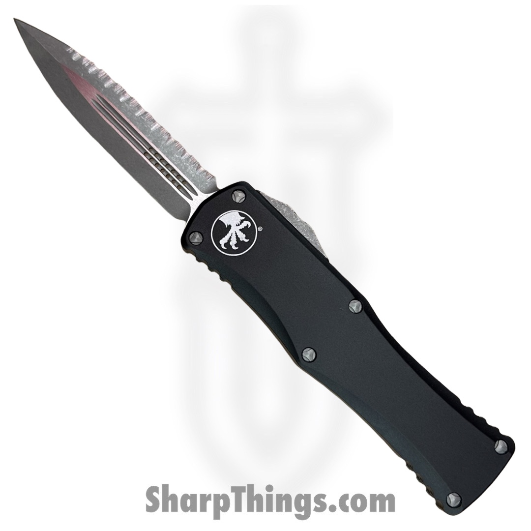 Microtech - 702-12AP - Hera - OTF Auto - Elmax, M390, 204P Apocalyptic Dagger - 6061-T6 Aluminum - Black