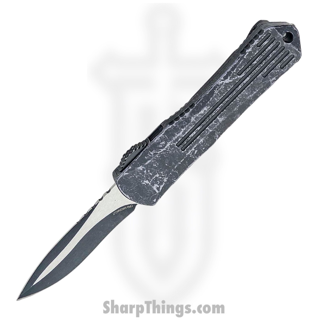 Heretic Knives - H025-14A-BRKGRY - Manticore S - OTF Auto - Magnacut Two Tone Recurve - 6061-T6 Aluminum - Breakthrough Gray