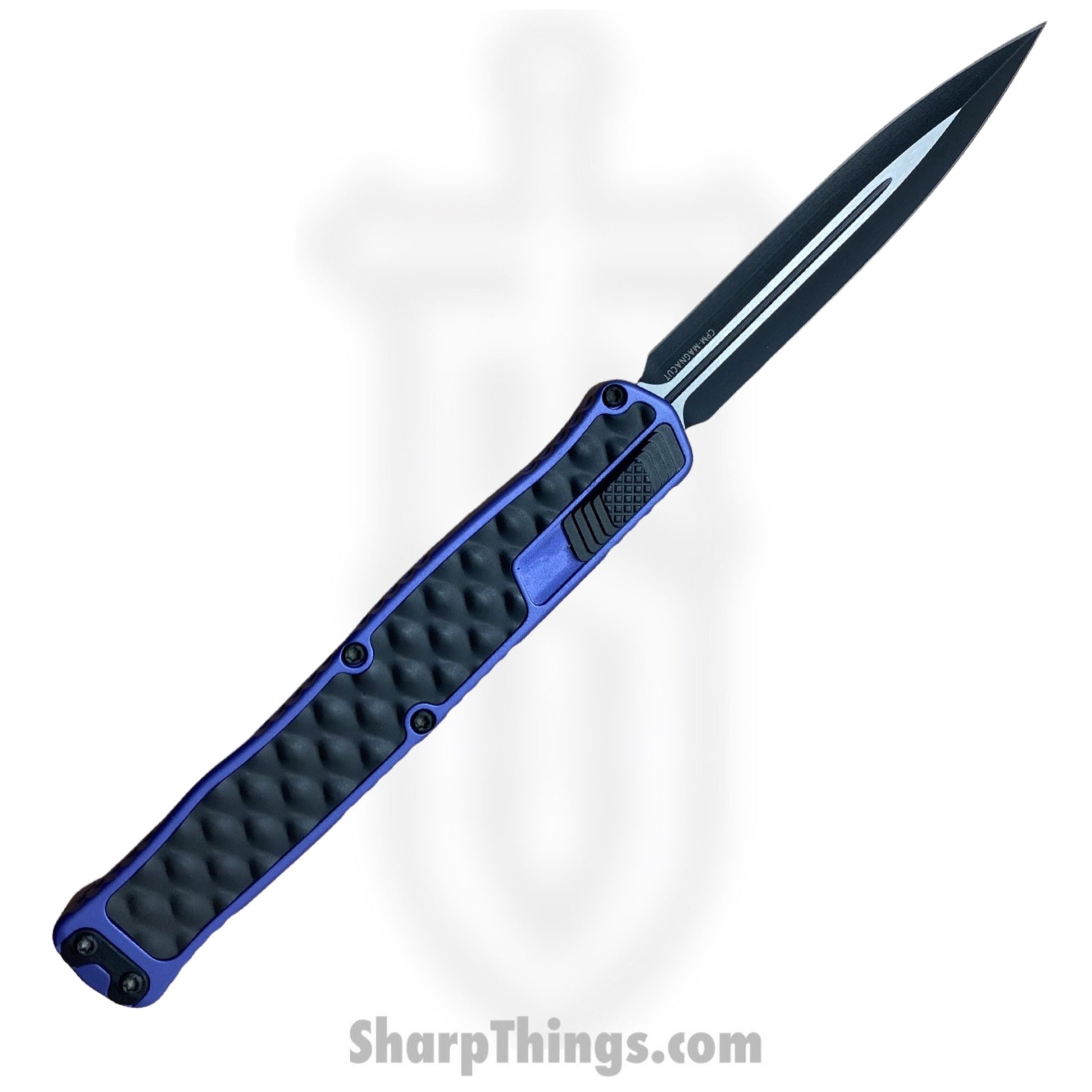 Heretic Knives - H020-10A-PU - Cleric II - OTF Automatic - Magnacut Two Tone D/E - Aluminum - Purple w/Black SS Inlay