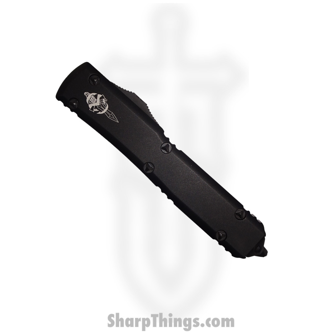 Microtech - 119W-1TS - Ultratech - OTF Auto - Elmax, M390, 204P Two Tone Warhound - 6061-T6 Aluminum - Black - Image 3