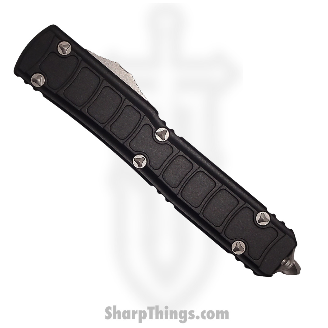 Microtech - 122II-D12S - Ultratech II - OTF Auto - Elmax, M390, 204P Stonewash Dagger - 6061-T6 Aluminum - Black - Image 3