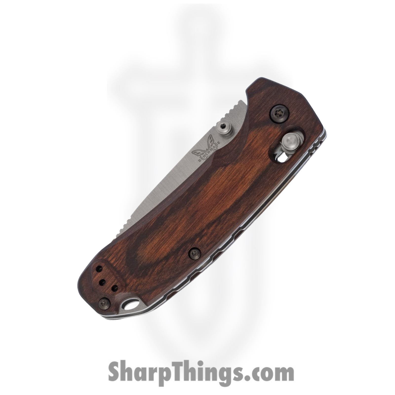 Benchmade - 15031-2 - North Fork - Folding Knife - CPM S30V Stonewash Drop Point - Wood - Brown - Image 2