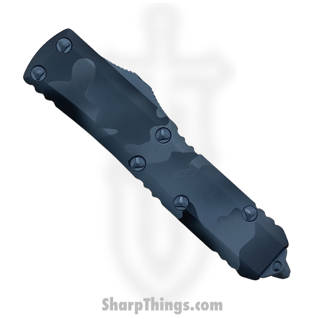 Microtech - 232-1UCS - UTX-85 - OTF Auto - Elmax, M390, 204P Coated Dagger - 6061-T6 Aluminum - Urban Camo - Image 3