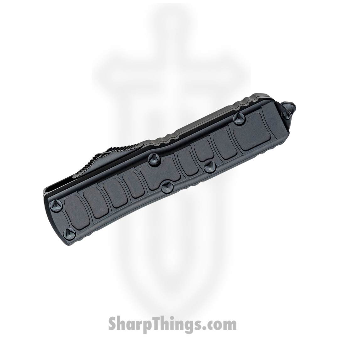 Microtech - 232II-3TS - UTX-85 II Stepside - OTF Auto - Elmax, M390, 204P Coated Dagger - 6061-T6 Aluminum - Black - Image 2