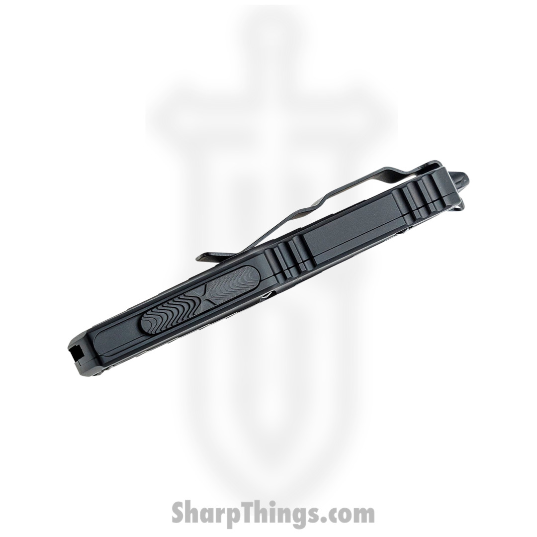 Microtech - 232II-3TS - UTX-85 II Stepside - OTF Auto - Elmax, M390, 204P Coated Dagger - 6061-T6 Aluminum - Black - Image 4