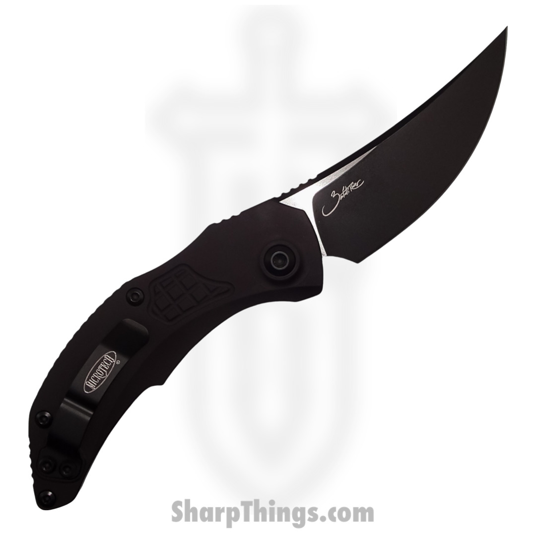 Microtech - 268A-1T - Bastinelli Brachial - Automatic Knife - M390 Coated Trailing Point - 6061-T6 Aluminum - Black - Image 2