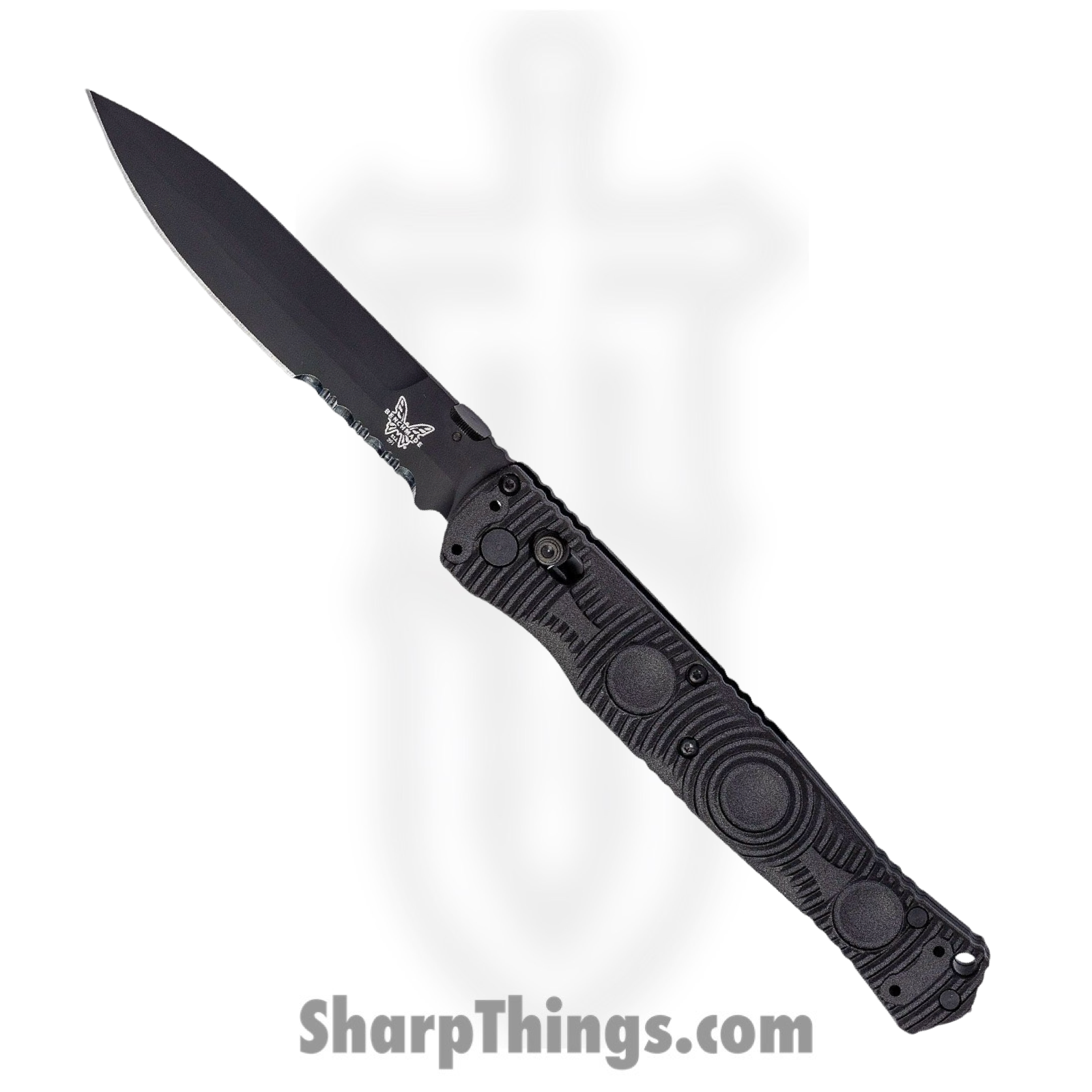 Benchmade - 391SBK - SOCP Tactical - Folding Knife - D2 Coated Spear Point P/S - CF-Elite - Black