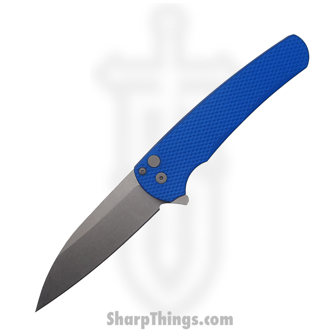 ProTech - 5305-BLUE - Malibu - Folding Knife - Magnacut Stonewash Wharncliffe - 7075 Aluminum - Blue