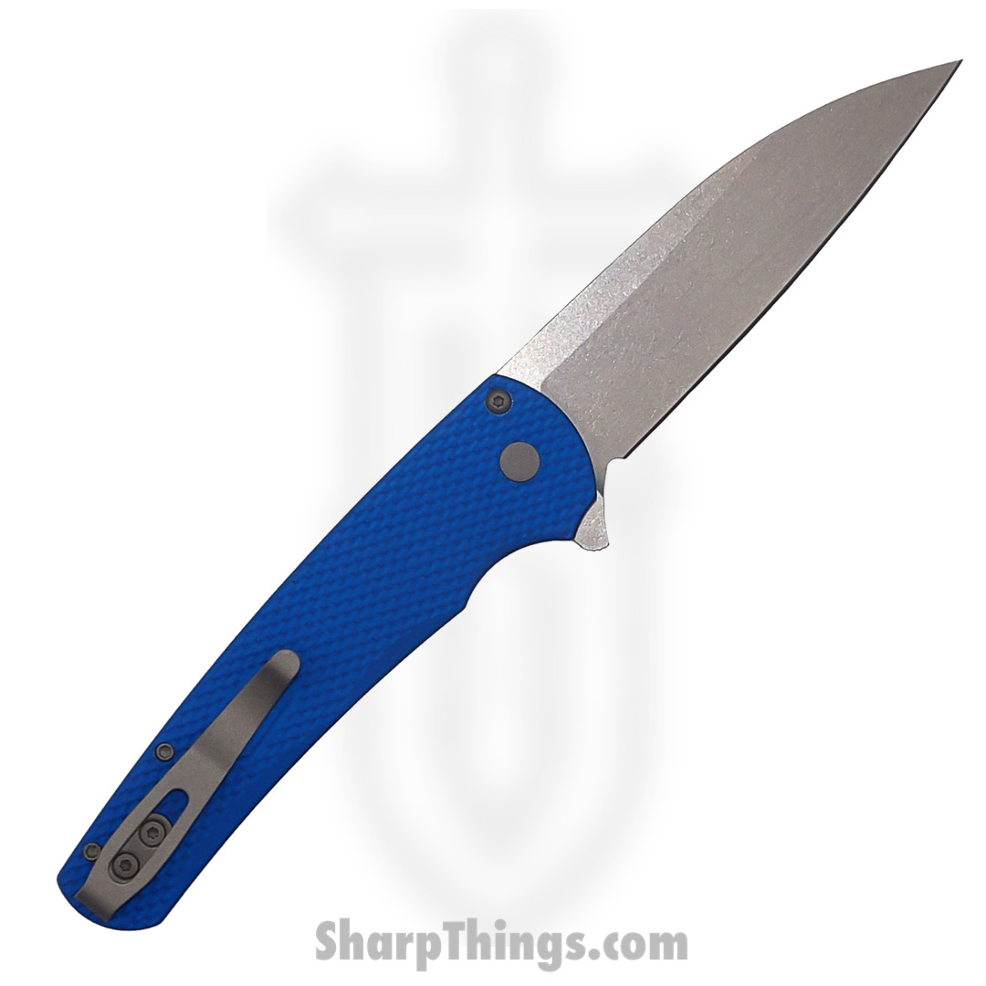 ProTech - 5305-BLUE - Malibu - Folding Knife - Magnacut Stonewash Wharncliffe - 7075 Aluminum - Blue - Image 4