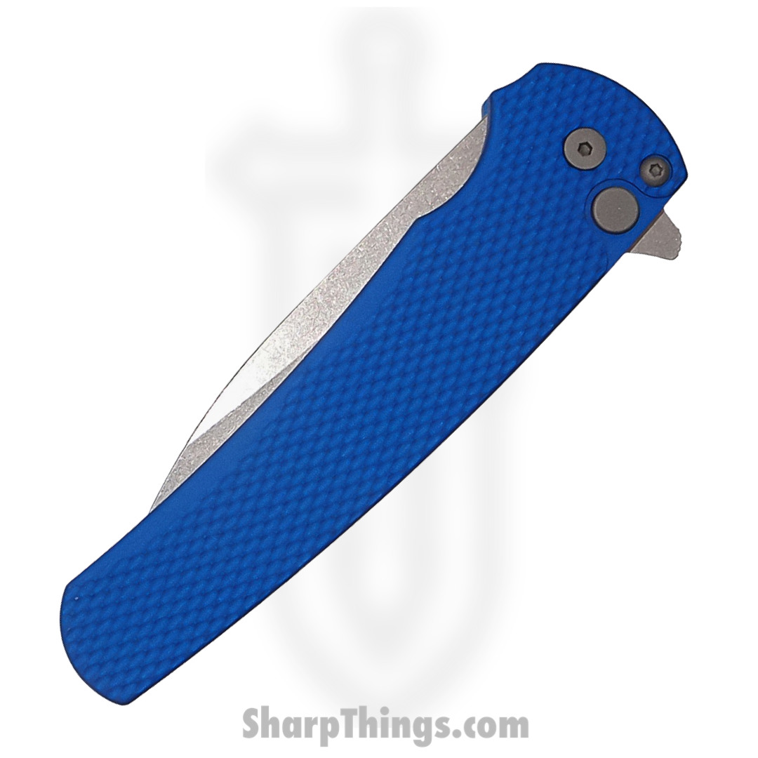 ProTech - 5305-BLUE - Malibu - Folding Knife - Magnacut Stonewash Wharncliffe - 7075 Aluminum - Blue - Image 2