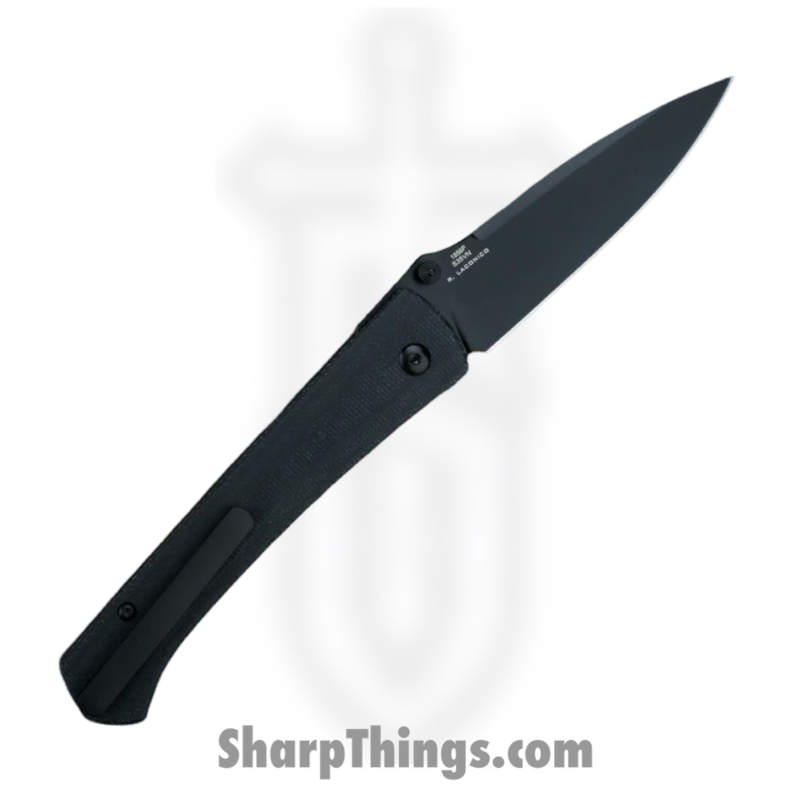 Artisan Cutlery - ATZ1856PMBK - Andromeda Button Lock - Folding Knife Knife - S35VN Coated Drop Point - Micarta - Black - Image 2