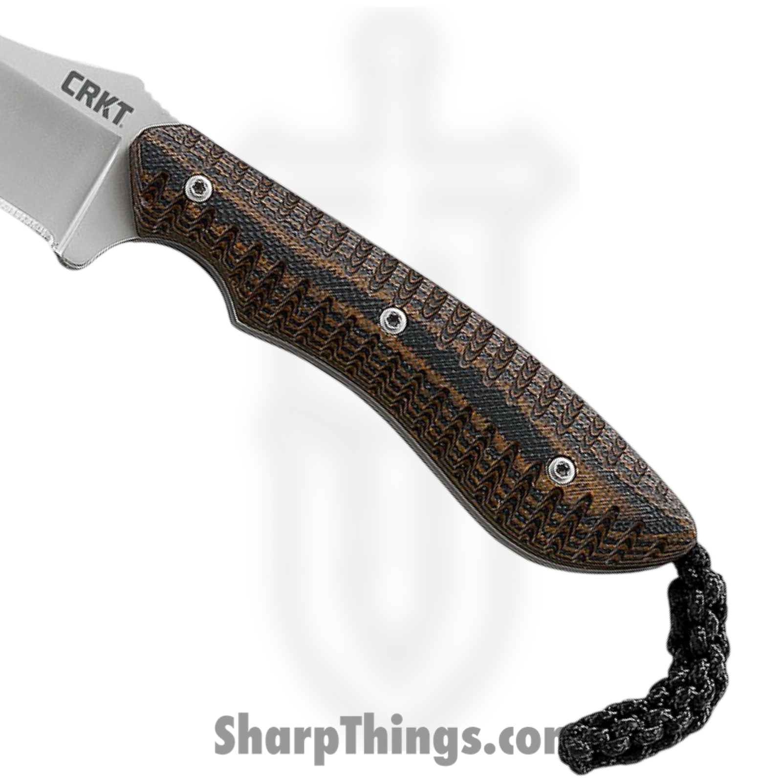 CRKT - CR2388 - Folts S.P.E.W. - Fixed Blade Knife - 5Cr15MoV Blasted Wharncliffe - G10 - Brown Black - Image 3