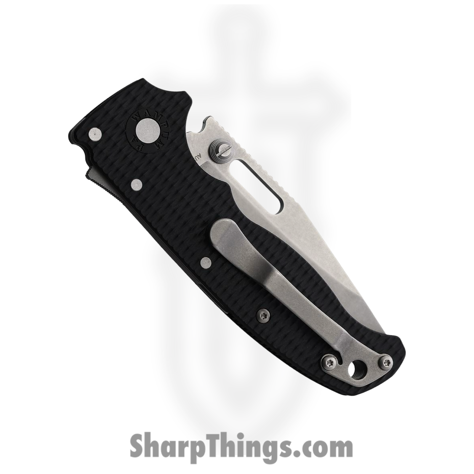 Demko Knives - DEMAD205F12 - AD 20.5 - Folding Knife - AUS-10A Stonewash Clip Point - Grivory - Black - Image 2