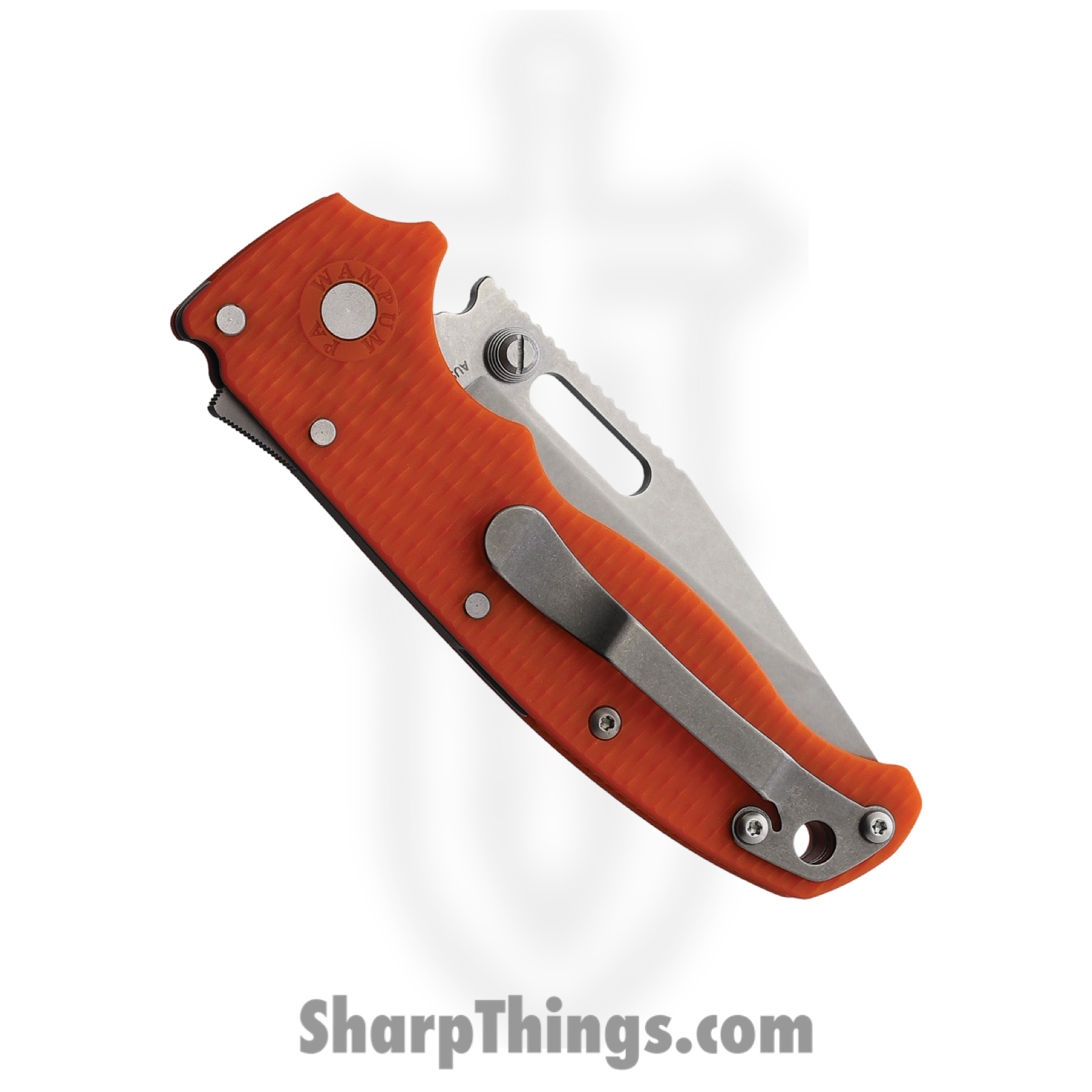 Demko Knives - DEMAD205F13 - AD 20.5 - Folding Knife - AUS-10A Stonewash Clip Point - Grivory - Orange - Image 2