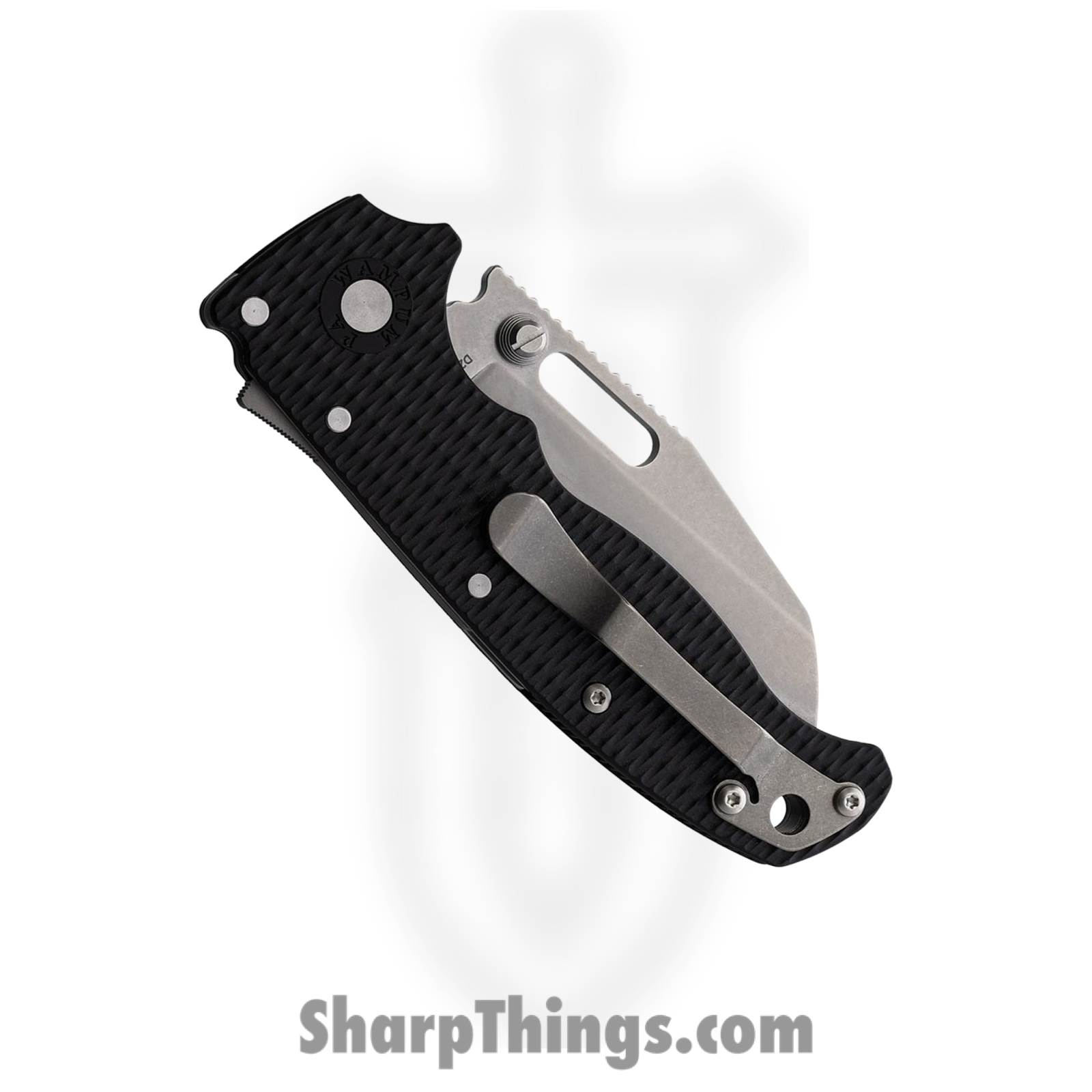 Demko Knives - DEMAD205F25 - AD 20.5 - Folding Knife - D2 Stonewash Wharncliffe - Grivory - Black - Image 2