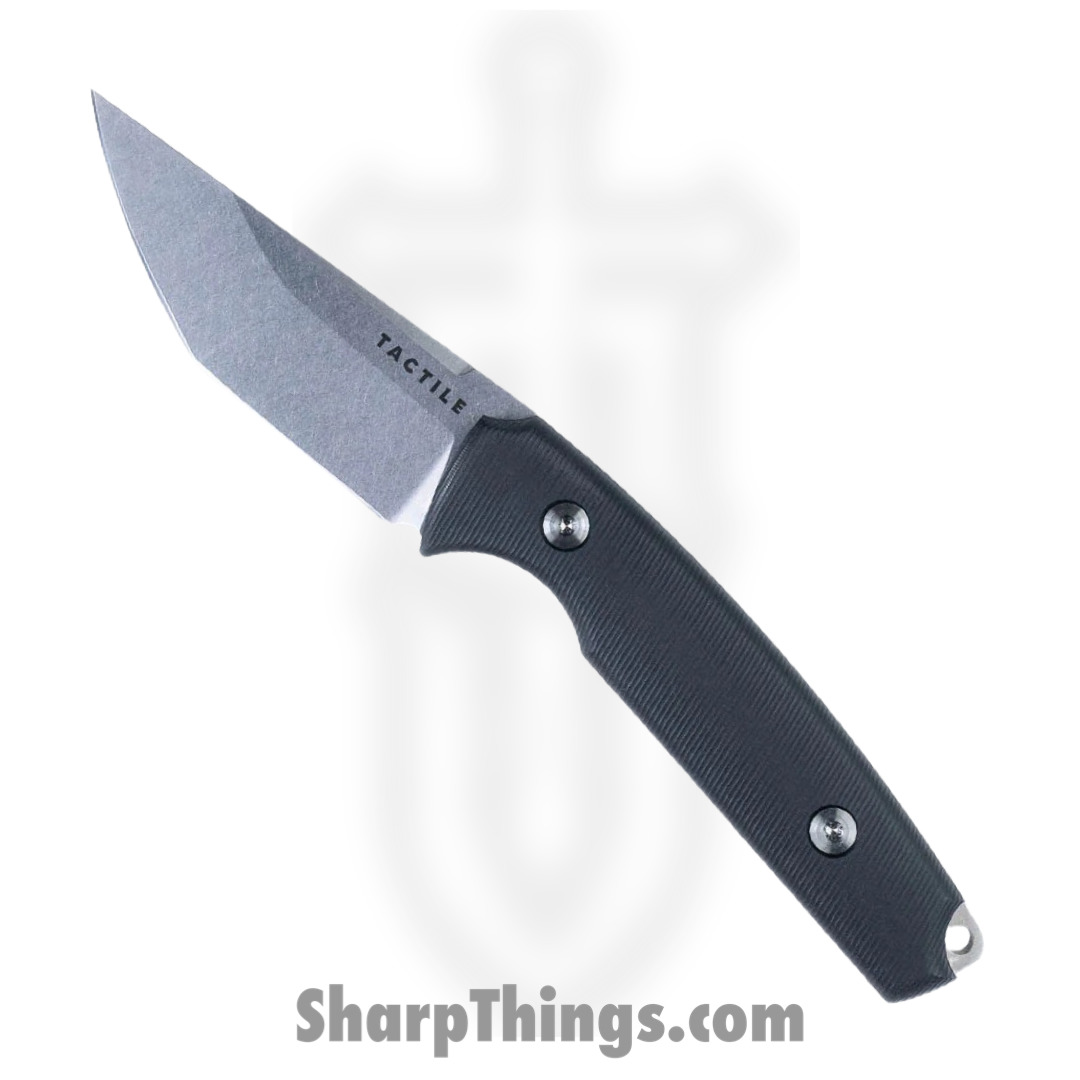 Tactile Knife Co. - TKCDKMC01RM - Dreadeye - Fixed Blade Knife - CPM MagnaCut Stonewash Tanto - Micarta - Black