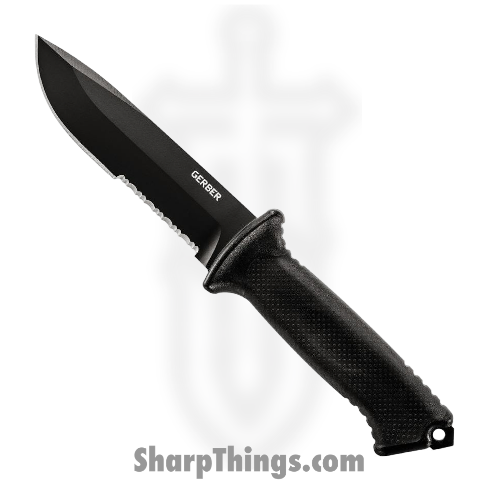 Gerber - G1121 - Prodigy - Fixed Blade Knife - 420 HC Coated Drop Point - Rubber - Black