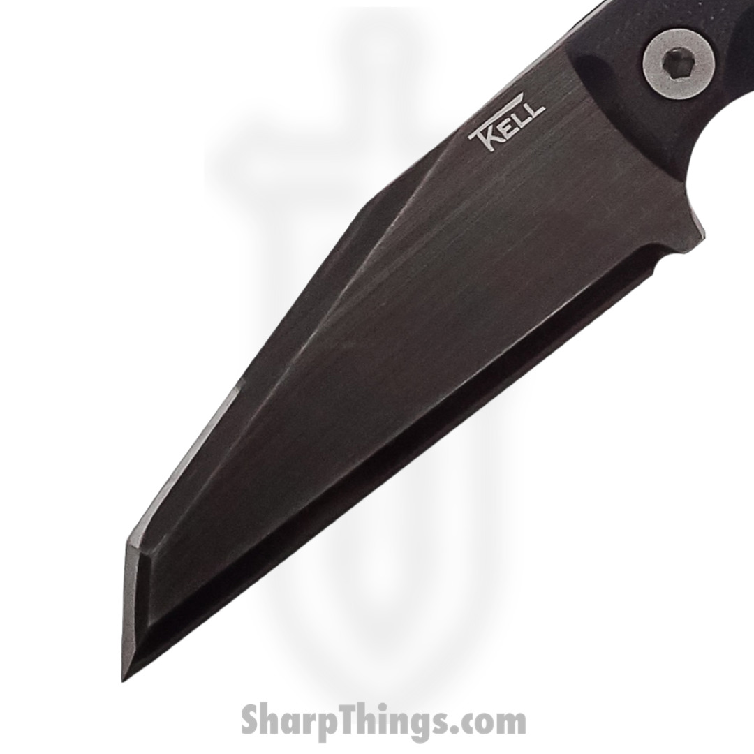 T.Kell Knives - GuardBlkGG - Guardian - Fixed Blade Knife - 80CRV2 Nickle Boron Coated Wharncliffe - G10 - Black - Image 3