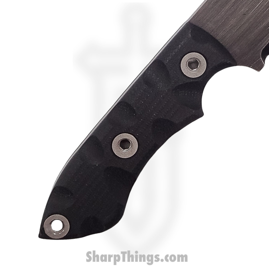 T.Kell Knives - GuardBlkGG - Guardian - Fixed Blade Knife - 80CRV2 Nickle Boron Coated Wharncliffe - G10 - Black - Image 4