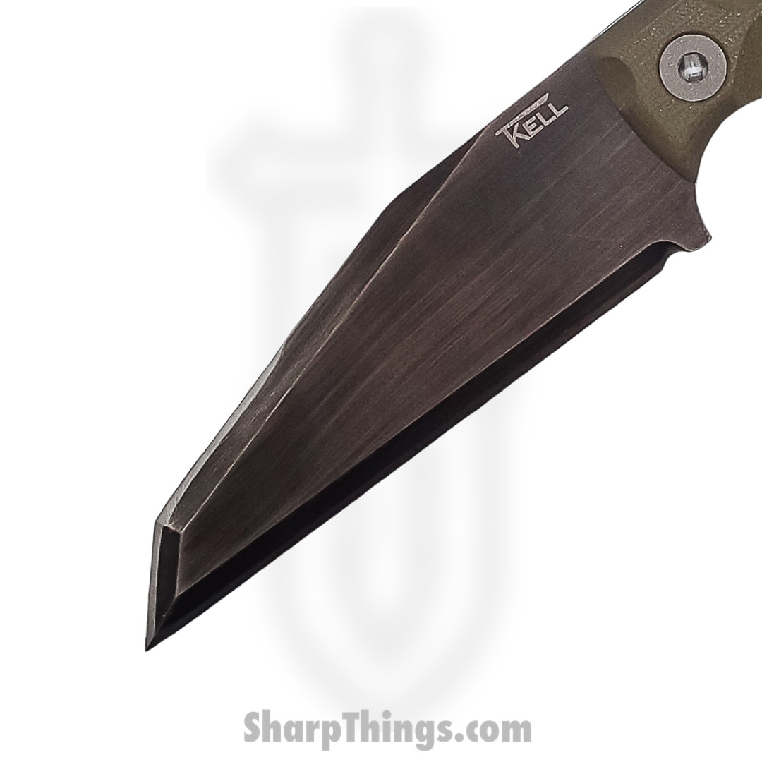 T.Kell Knives - GuardODGG - Guardian - Fixed Blade Knife - 80CRV2 Nickle Boron Coated Wharncliffe - G10 - OD Green - Image 3