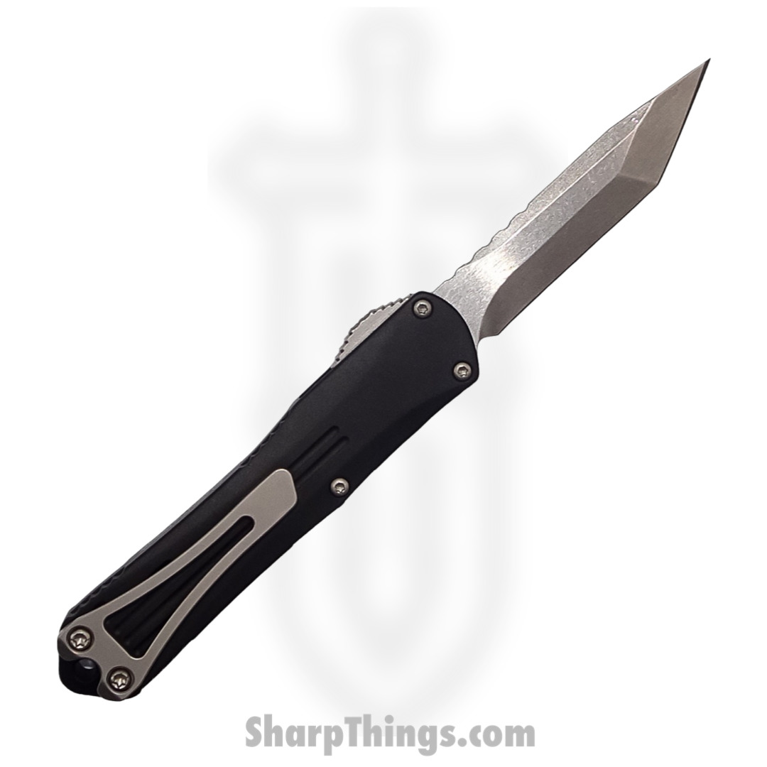 Heretic Knives - H023-2a-Ambi - Manticore S - OTF Auto - Magnacut Stonewash Tanto - 6061-T6 Aluminum - Black - Image 2