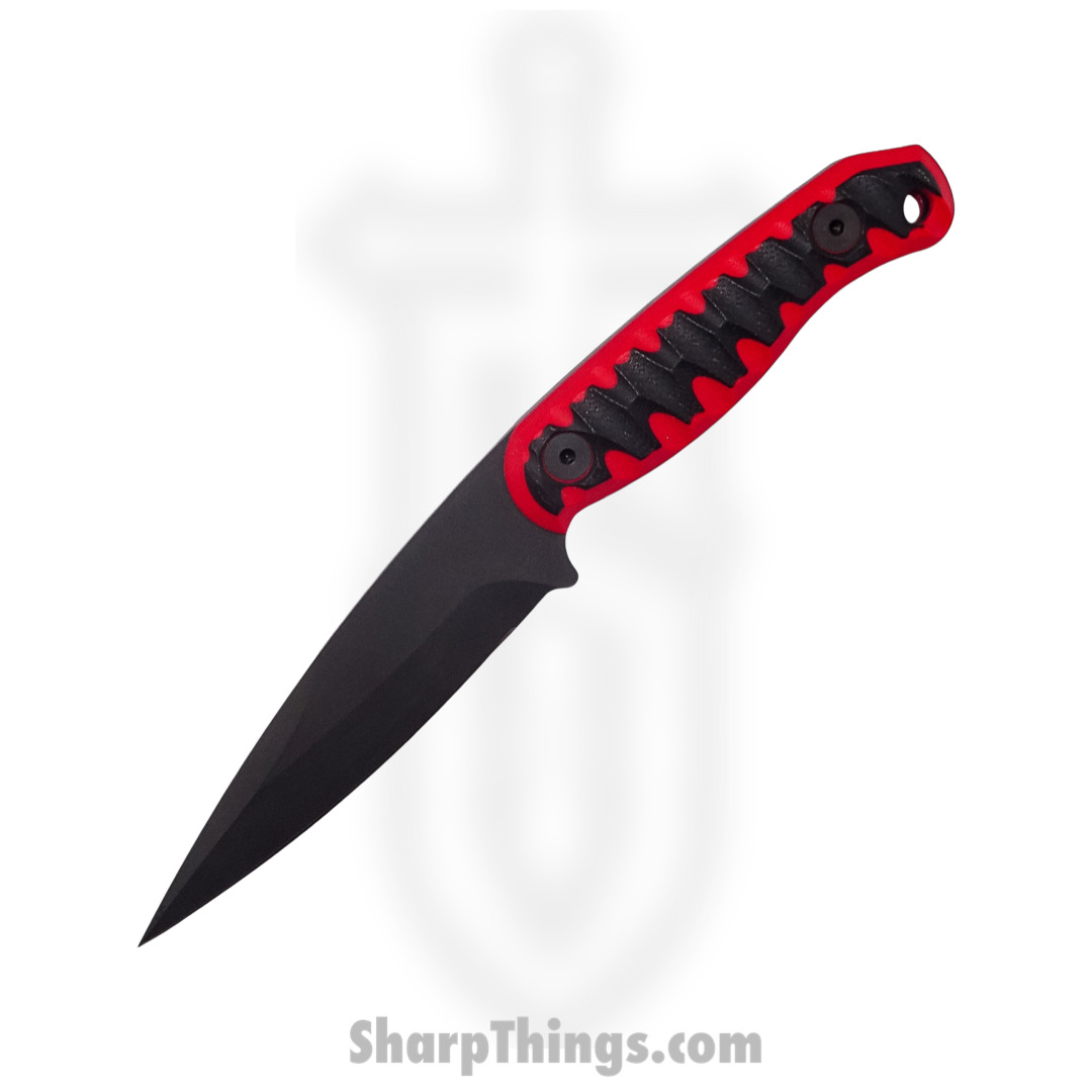 Half Face Blades - HFBRYU01 - Ryu - Fixed Blade Knife - S35VN Coated Spear Point - G10 - Black/Red
