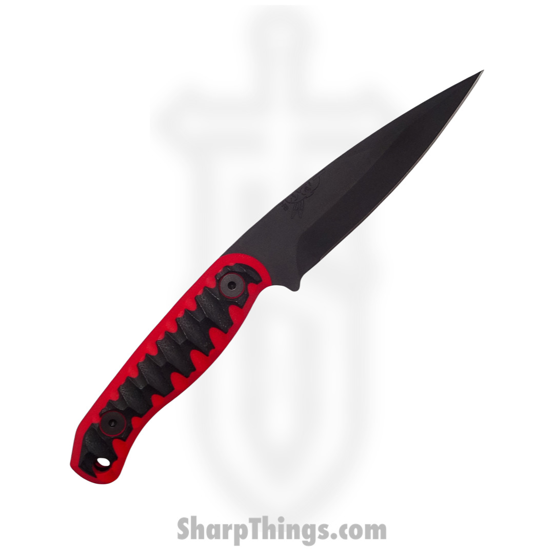 Half Face Blades - HFBRYU01 - Ryu - Fixed Blade Knife - S35VN Coated Spear Point - G10 - Black/Red - Image 2
