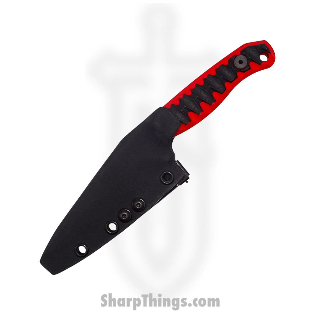 Half Face Blades - HFBRYU01 - Ryu - Fixed Blade Knife - S35VN Coated Spear Point - G10 - Black/Red - Image 4