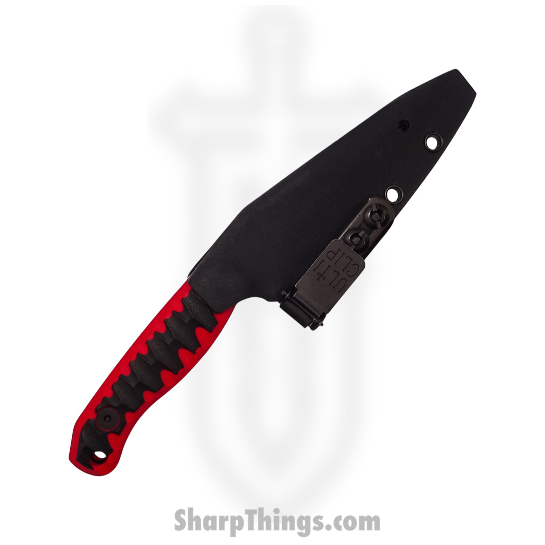 Half Face Blades - HFBRYU01 - Ryu - Fixed Blade Knife - S35VN Coated Spear Point - G10 - Black/Red - Image 3