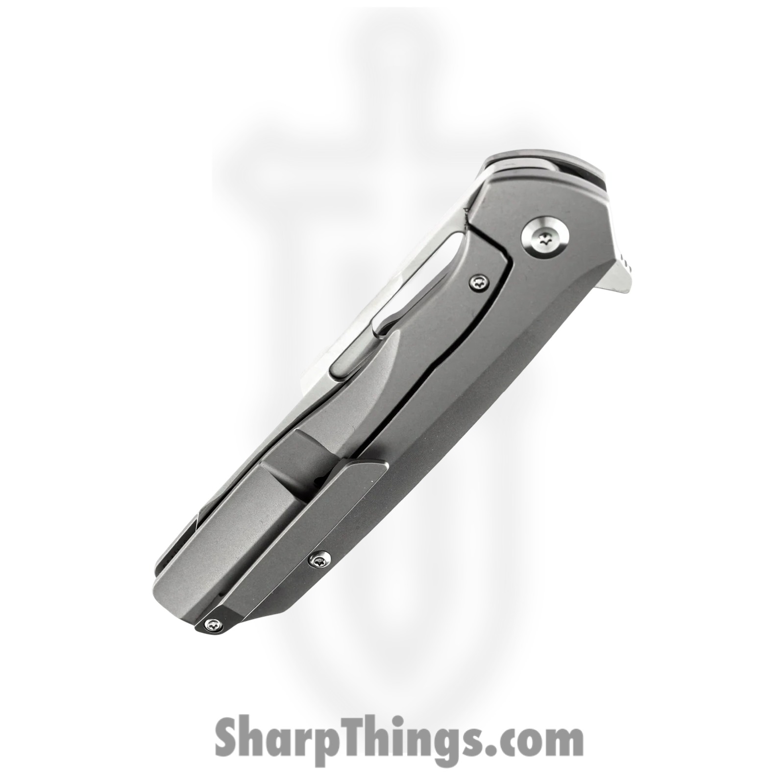 Kansept Knives - K1006L6 - Shard Framelock Satin Folding Knife - CPM S35VN Titanium Junglewear CF Inlay - Blue - Image 5