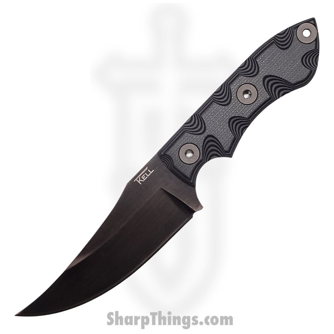 T.Kell Knives - WrtHgBtlShp - Warthog - Fixed Blade Knife - 80crv2 Nickle Boron Coated Trailing Point - G10 - Battleship Grenade Grip