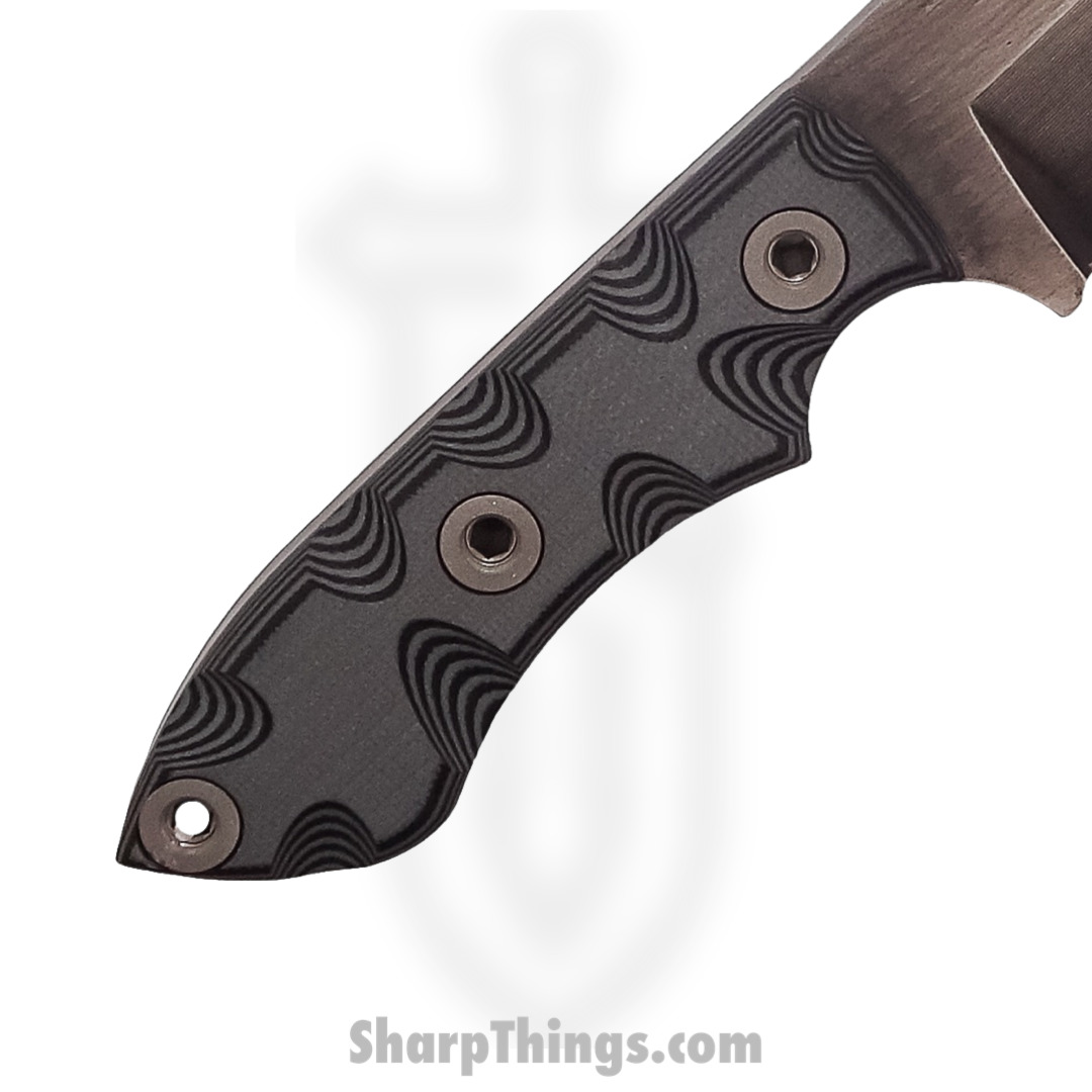 T.Kell Knives - WrtHgBtlShp - Warthog - Fixed Blade Knife - 80crv2 Nickle Boron Coated Trailing Point - G10 - Battleship Grenade Grip - Image 4