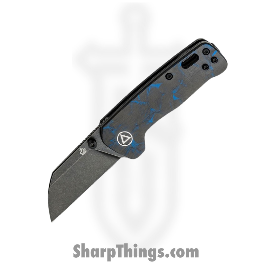 QSP - QS130XSD2 - Mini Penguin - Folding Knife - 14C28N Coated Sheepsfoot - Carbon Fiber - Black/Blue