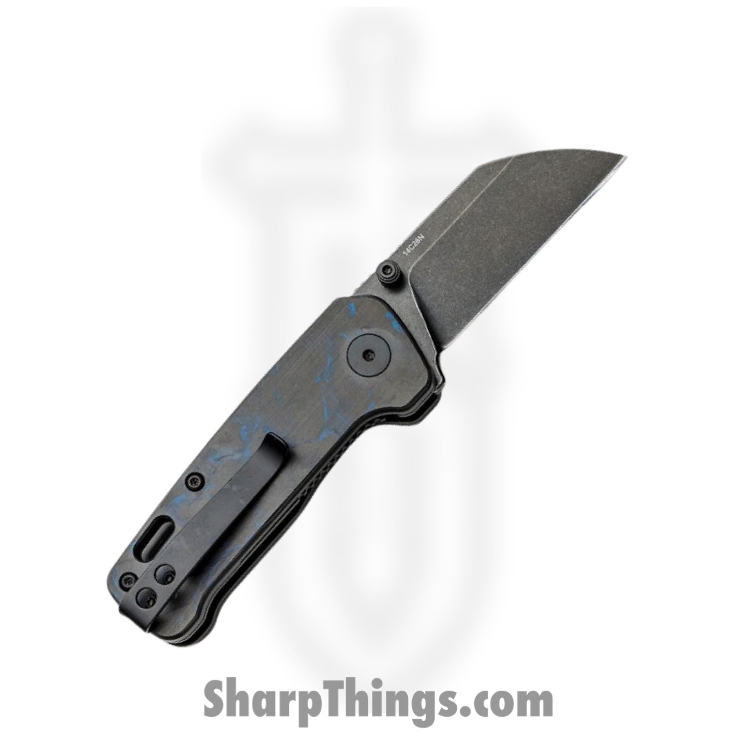 QSP - QS130XSD2 - Mini Penguin - Folding Knife - 14C28N Coated Sheepsfoot - Carbon Fiber - Black/Blue - Image 2