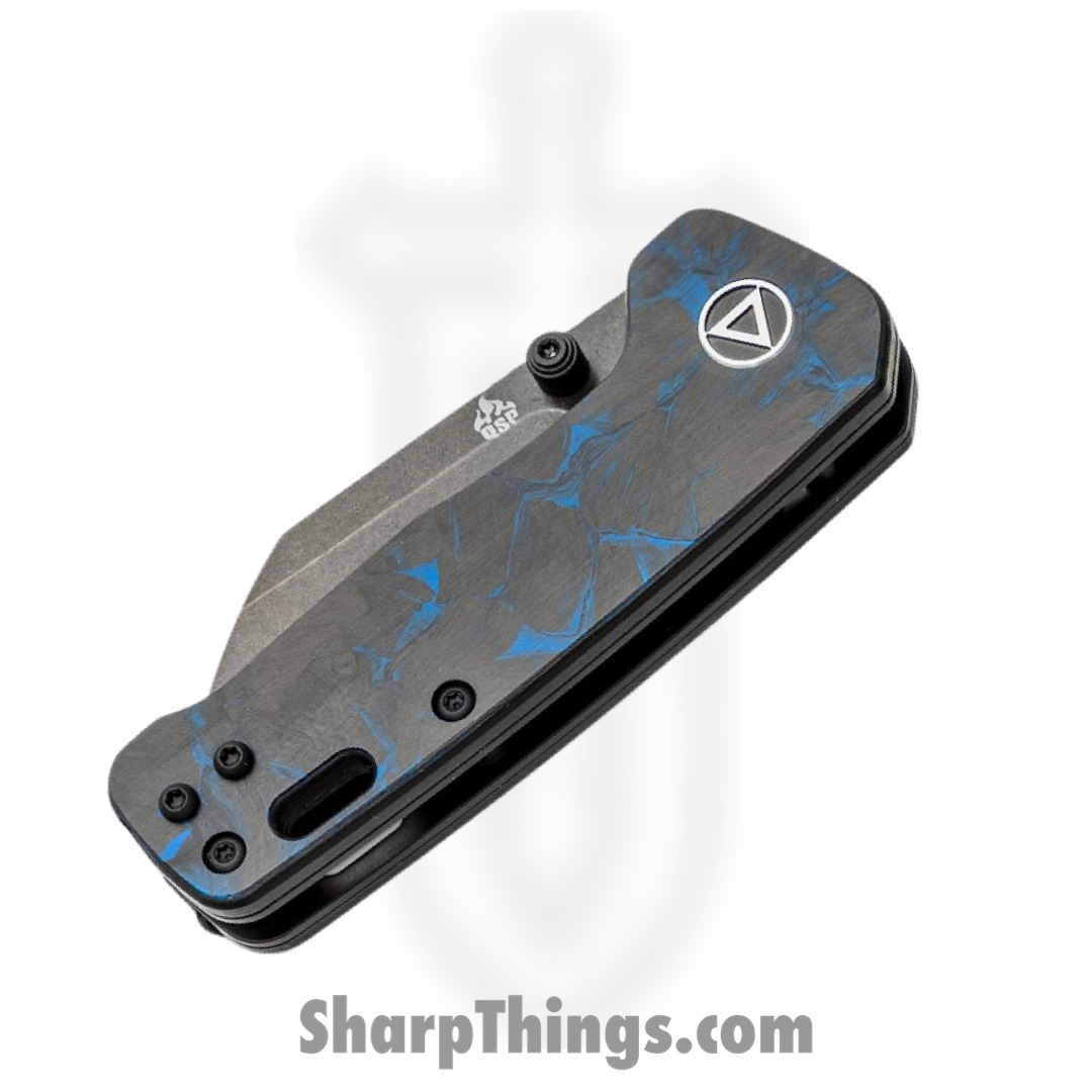QSP - QS130XSD2 - Mini Penguin - Folding Knife - 14C28N Coated Sheepsfoot - Carbon Fiber - Black/Blue - Image 3