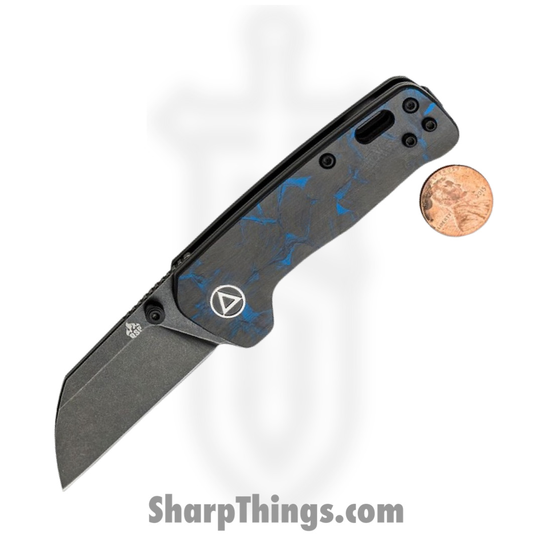 QSP - QS130XSD2 - Mini Penguin - Folding Knife - 14C28N Coated Sheepsfoot - Carbon Fiber - Black/Blue - Image 7