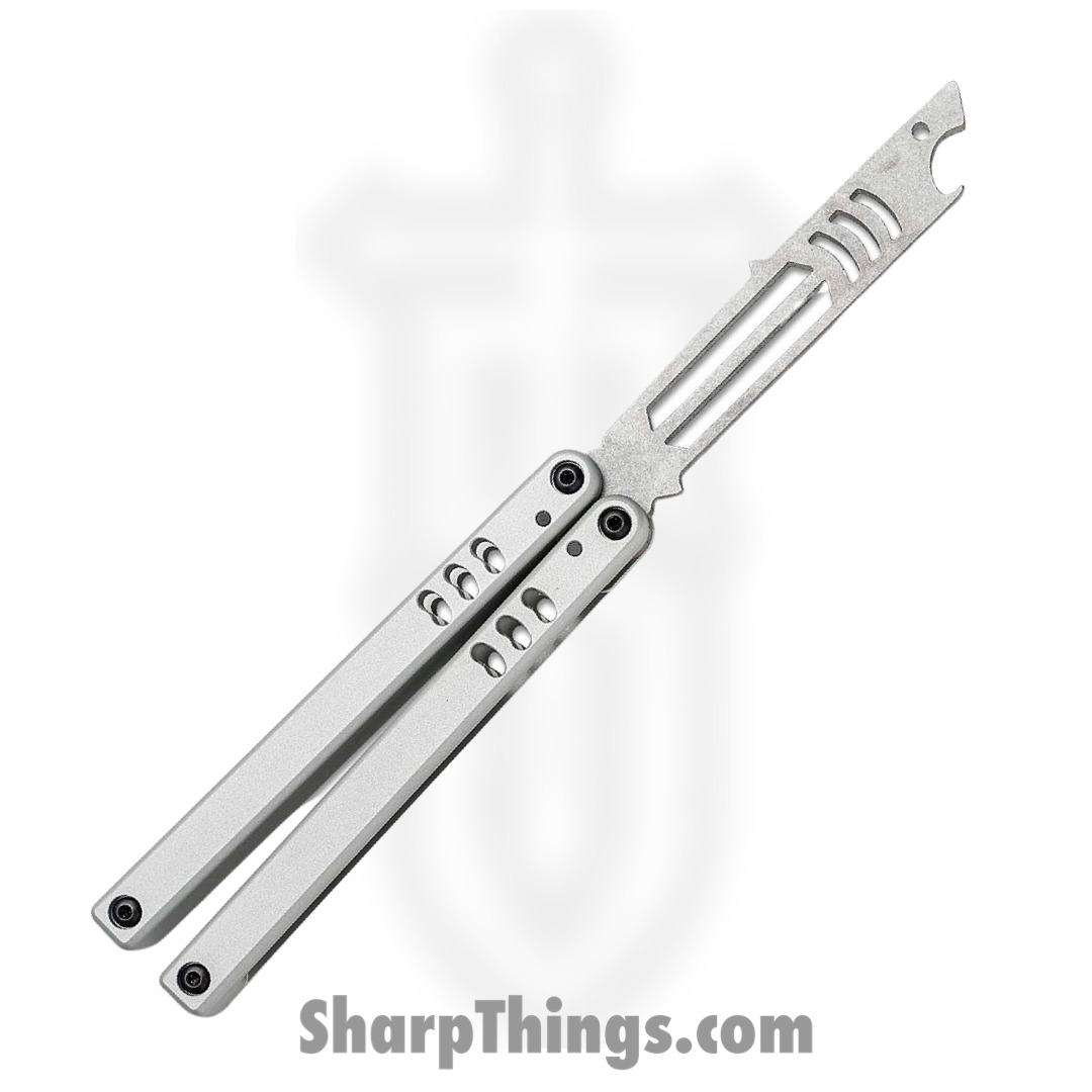 Squid Industries - 04TR04SW01SL - Mako V4.5 Bottle Opener Balisong Trainer - 304 Stainless 6061-T6 - Silver - Image 2